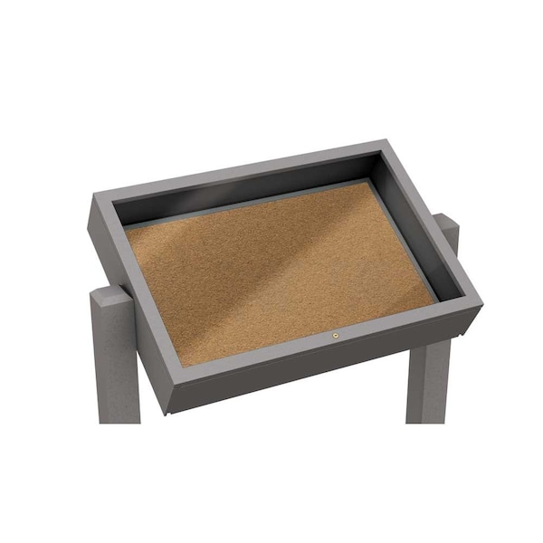 Outdoor Enclosed Combo Board, 48"x36", Bronze Frame/Blue & Pearl